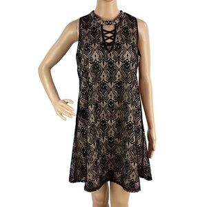 Wishful Park Mini Dress Size M Black Lace